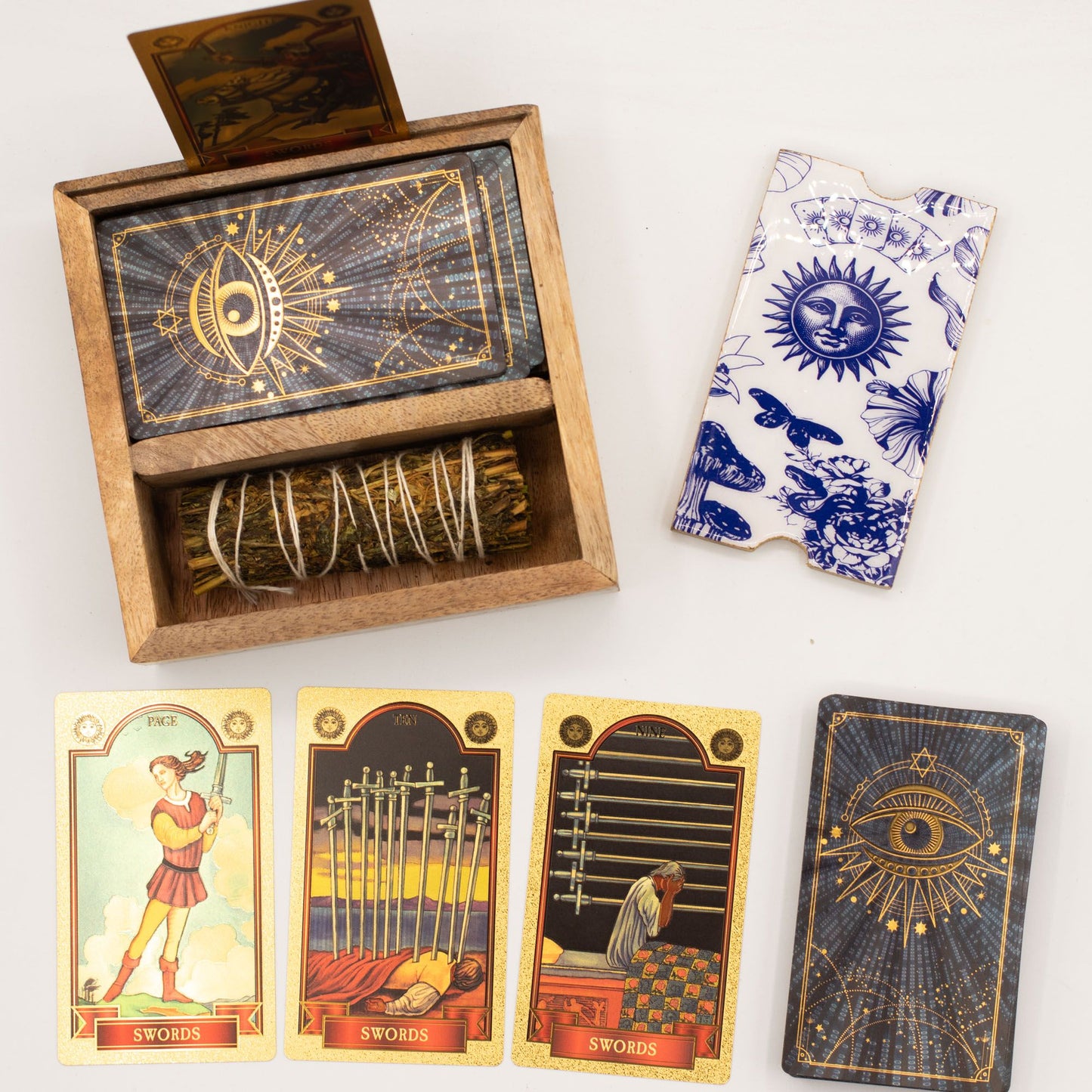 Kétrekeszes Tarot Doboz Kártyatartóval