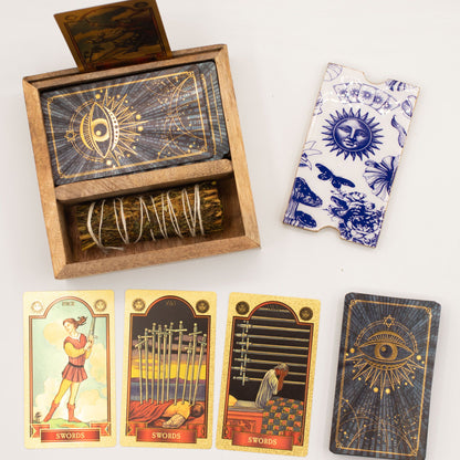 Kétrekeszes Tarot Doboz Kártyatartóval