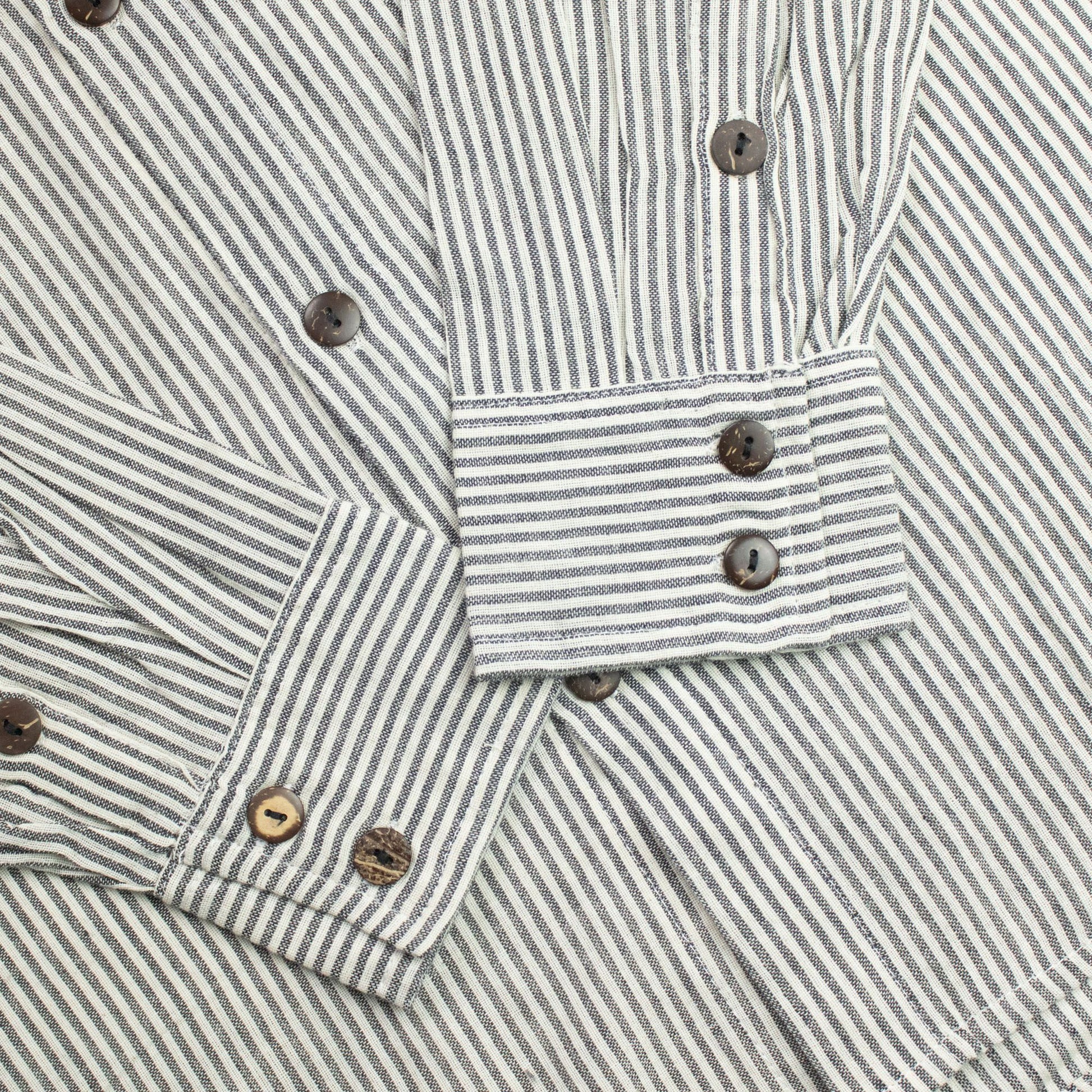 Nomad Sari Grandad Shirt - Grey Stone