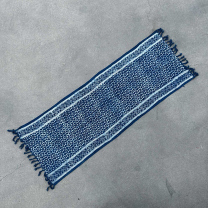 Kézzel készített indigó futószőnyeg – 170x60cm – Madjid csempék