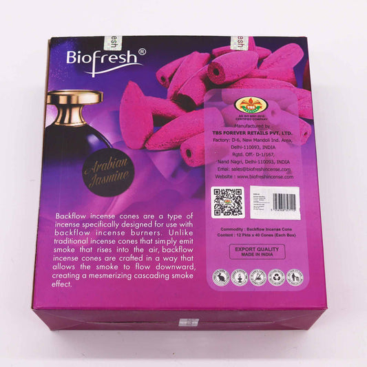 Biofresh visszaáramló füstölő kúpok (40 db) - Arab jázmin