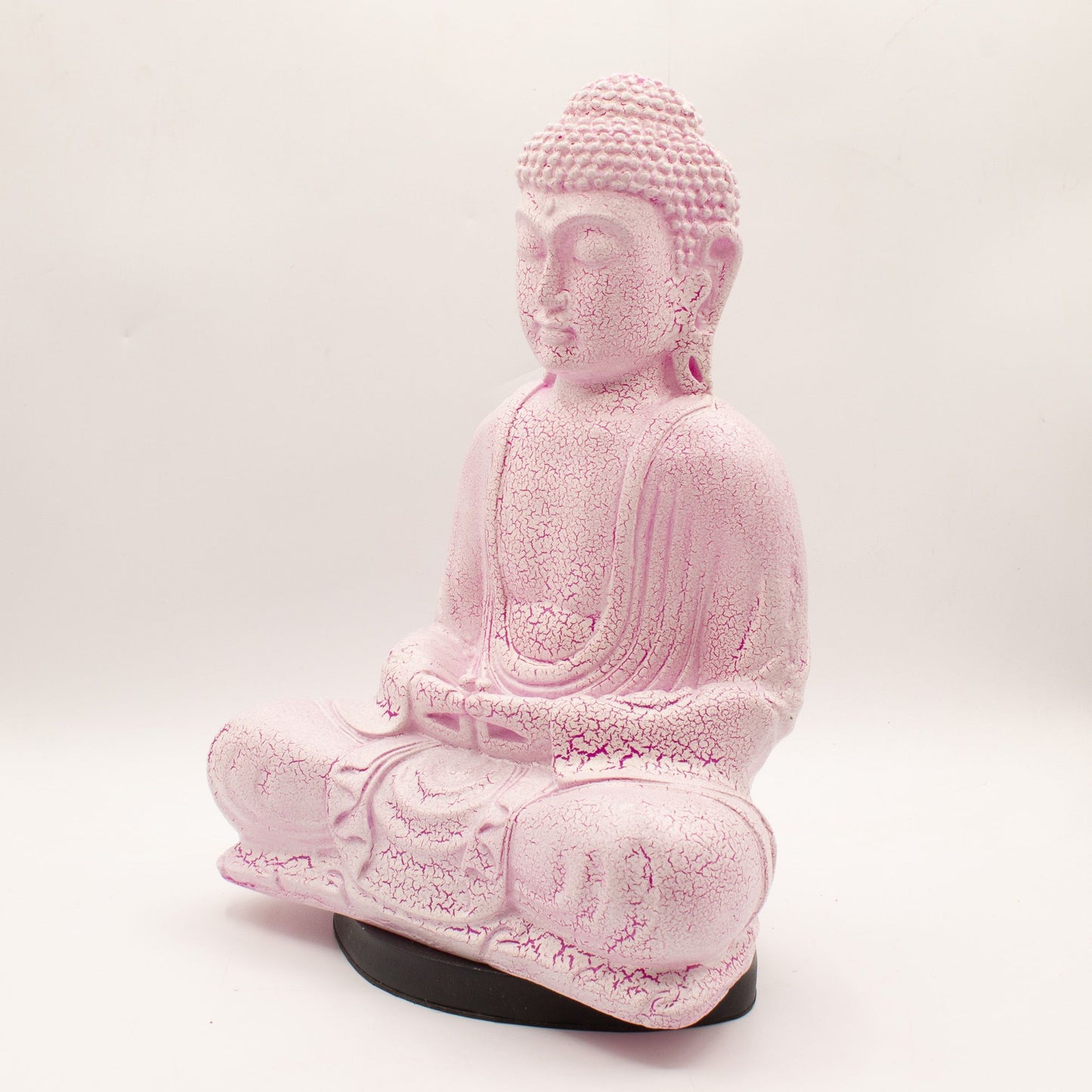Meditációs Buddha Lámpa – Cseresznyefa repedezett, ovális talpazat