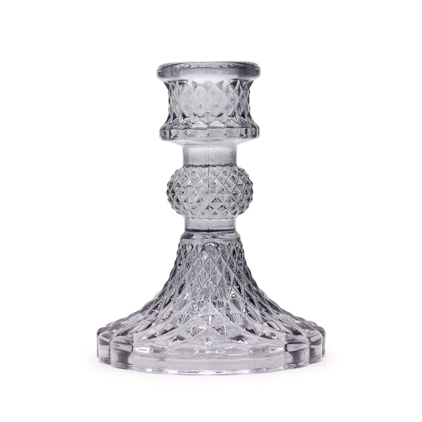 Set of 2 Vintage Dinner Candle Holder - Midnight Grey