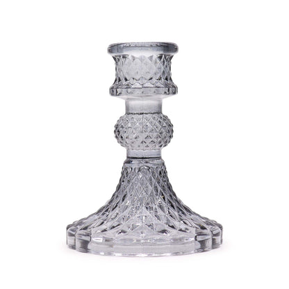 Set of 2 Vintage Dinner Candle Holder - Midnight Grey