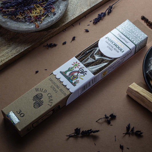30g Golden Patchouli füstölő gyanta rudak (6db)