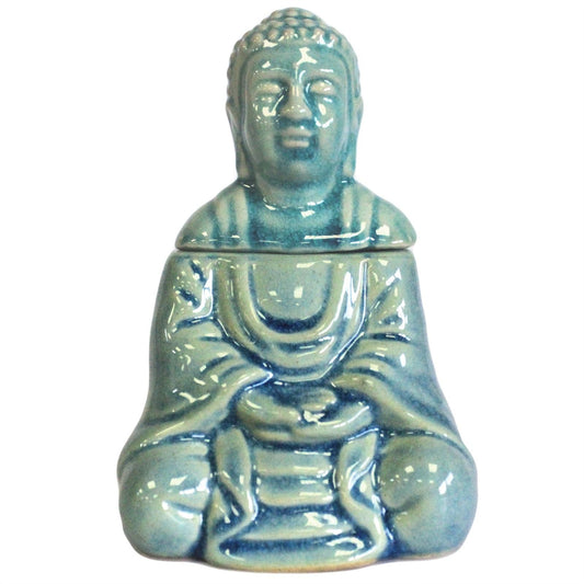 Ülő Buddha aromalámpa - kék