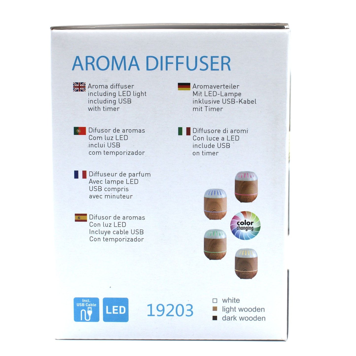 Palermo aroma diffúzor – USB – Színváltós – Időzítős
