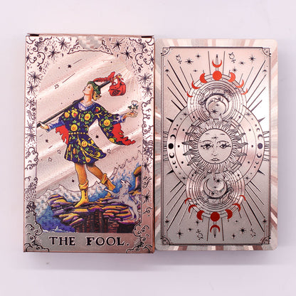 Rozé arany fóliás tarot kártya szett – Holdfázis – füzettel