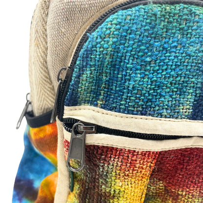 Tiedye kender közepes hátizsák, minta nélkül