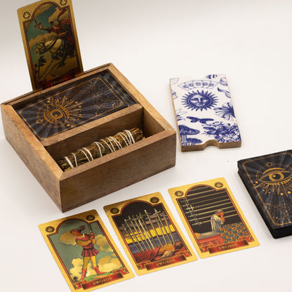 Kétrekeszes Tarot Doboz Kártyatartóval