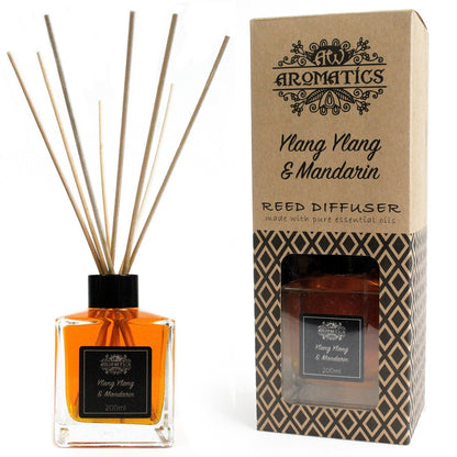 200 ml Ylang-ylang és mandarin illóolaj diffúzor pálcikákkal