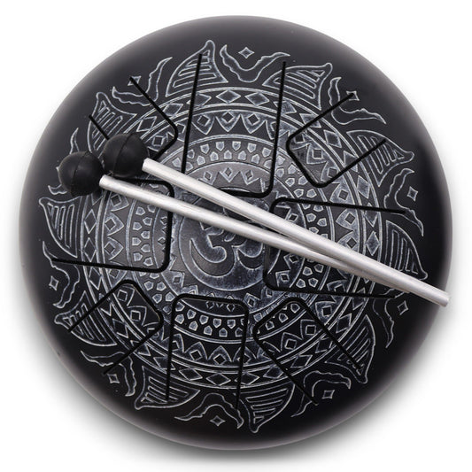 Med acéllapos Happy dobok Om mandala gravírozással - 22x15 cm