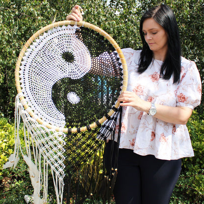Bali álomfogók – Extra nagy Jing Jang Á: 50 cm