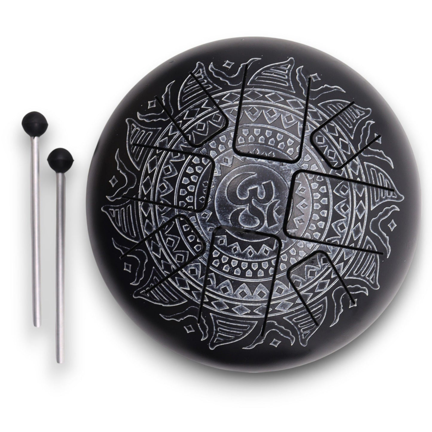Med acéllapos Happy dobok Om mandala gravírozással - 22x15 cm