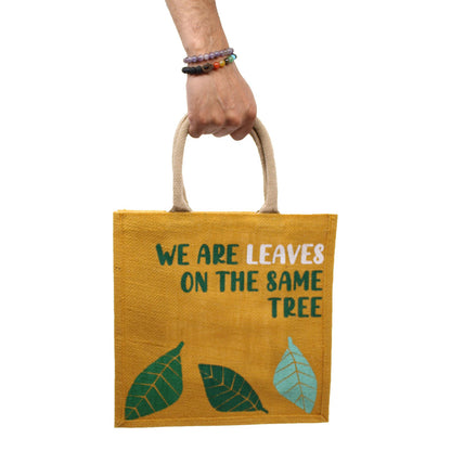Printed Jute Bag - We are Waves - Blue