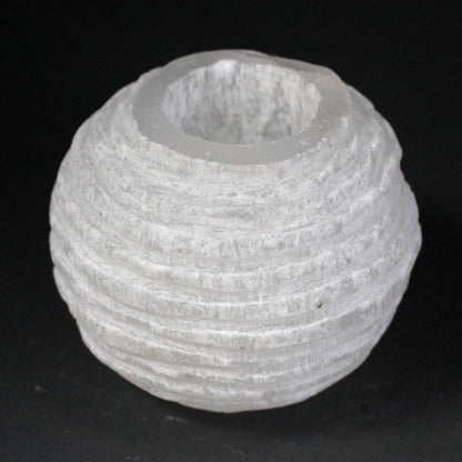 Szelenit hógolyó gyertyatartó - 8 cm