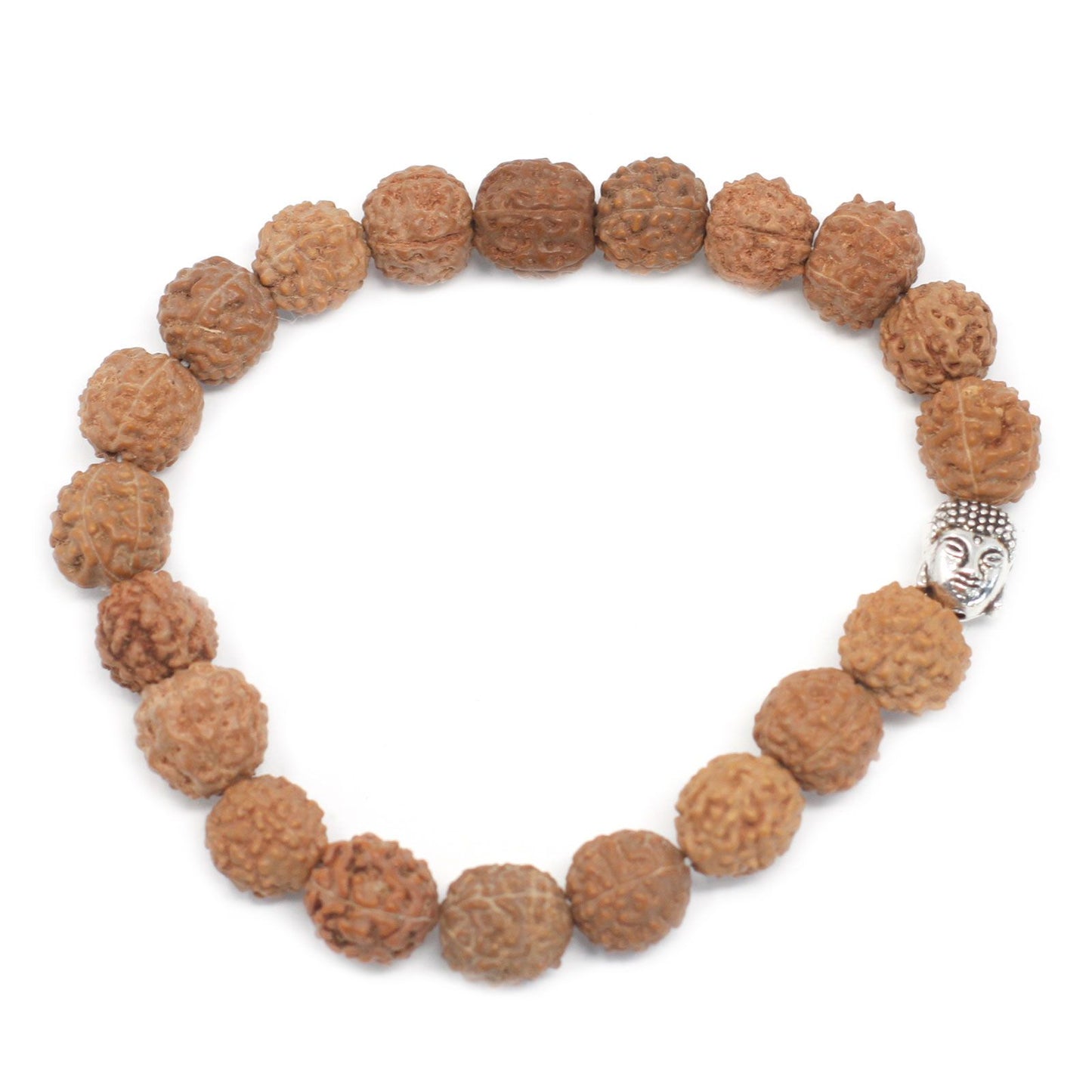 Rudraksha Buddha Karkötő Mala - Természetes