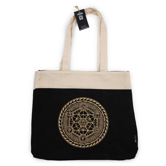 Túlméretezett Shopper Táska Csokoládé, Kőmosott, 14oz - Freedom Chakra
