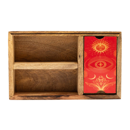 Háromrészes Tarot Doboz Kártyatartóval