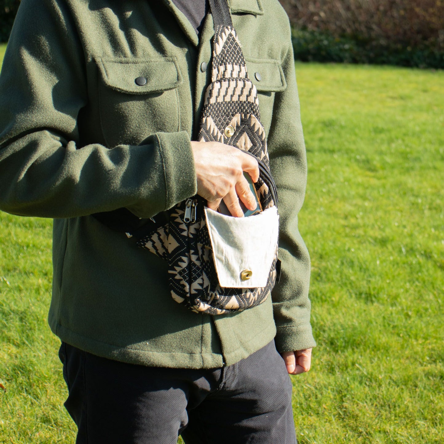 Jacquard Natural Bags - Desert Loom - Cross Bag