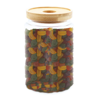 Kecses Bambusz Üveg Tartály - 15cm
