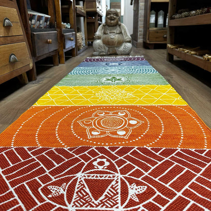 100% pamut jógaszőnyeg - 60x200cm - 7 csakra