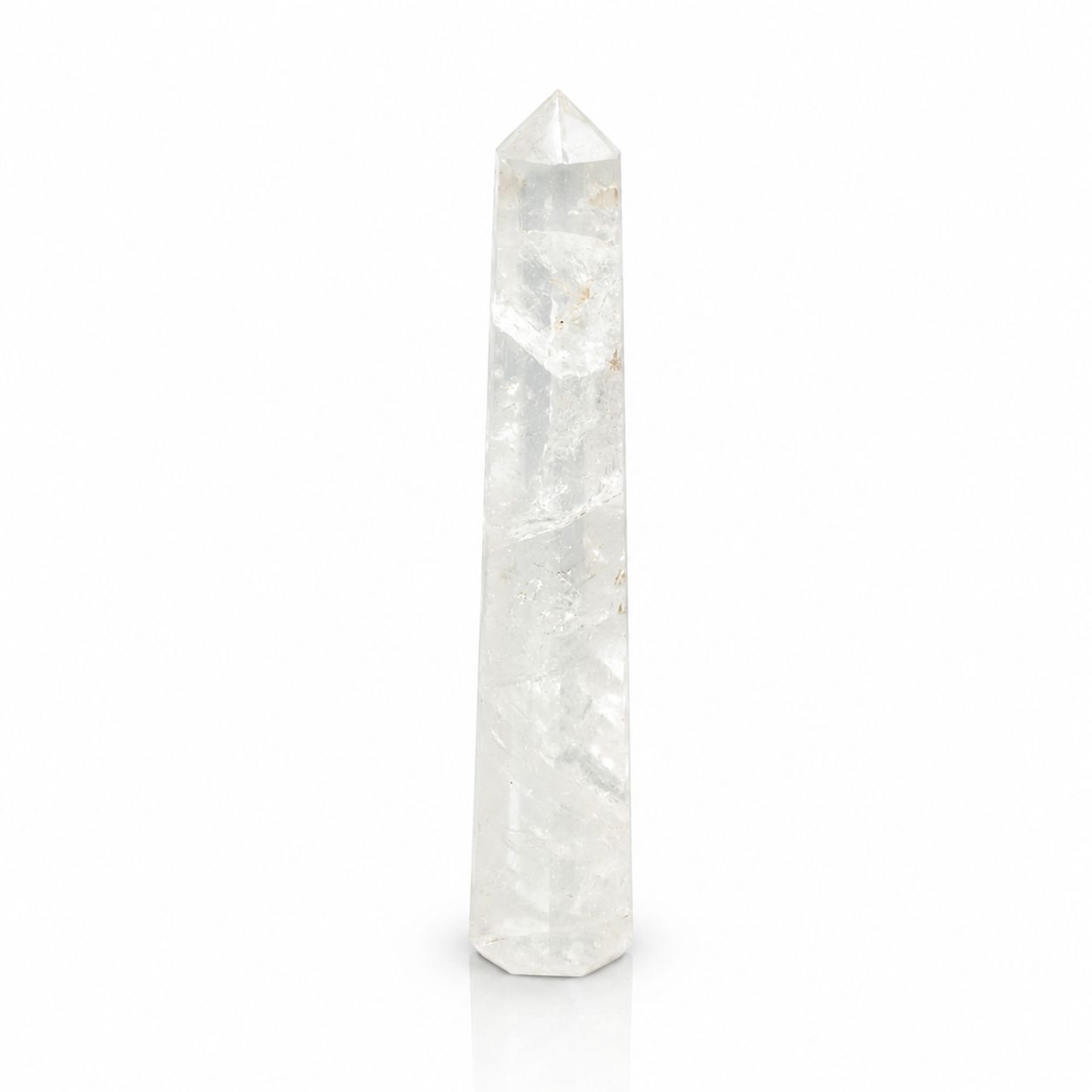 Hatszögletű Obeliszk Drágakő – Hegyi Kristály, kb. 17 cm
