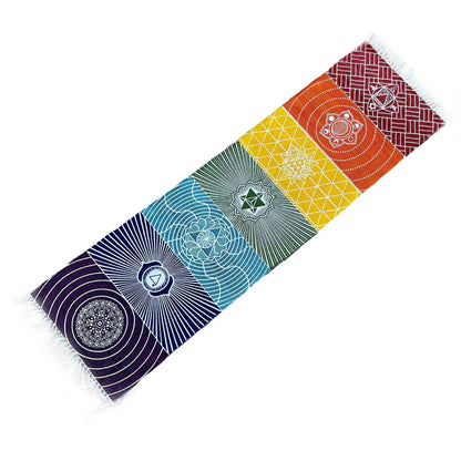 100% pamut jógaszőnyeg - 60x200cm - 7 csakra