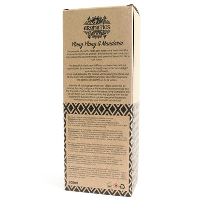 200 ml Ylang-ylang és mandarin illóolaj diffúzor pálcikákkal
