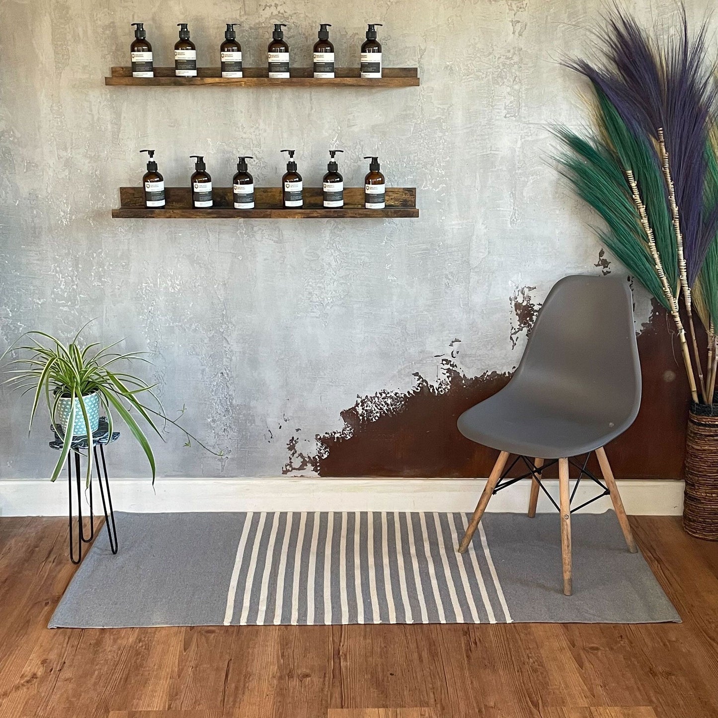 Indiai pamutszőnyeg - 70x170cm - Szürke