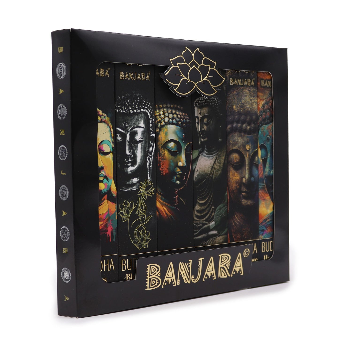 Banjara Buddha füstölő – Díszdobozos ajándékszett (6 különböző illat)