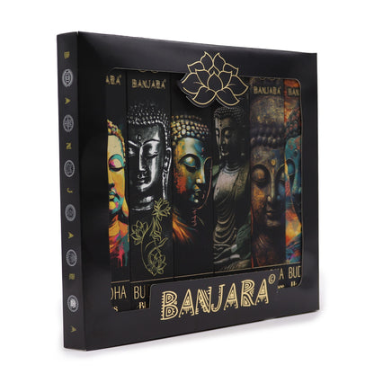 Banjara Buddha füstölő – Díszdobozos ajándékszett (6 különböző illat)