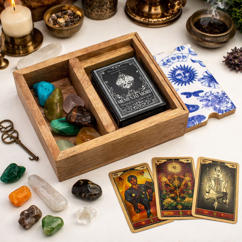 Kétrekeszes Tarot Doboz Kártyatartóval