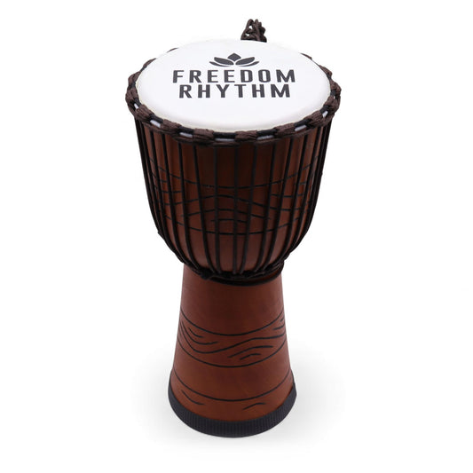 Nagyméretű professzionális djembe dob – Freedom Rhythm (magas hangolású) – 50 cm (22 cm átmérő)