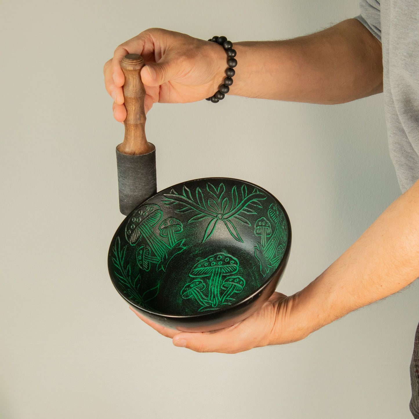 Alumínium hangtál – Varázsgomba – Zöld (20 cm)