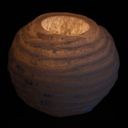 Szelenit hógolyó gyertyatartó - 8 cm