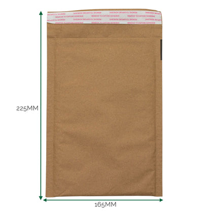 Kraft bélelt méhsejt boríték (165x225+40mm)