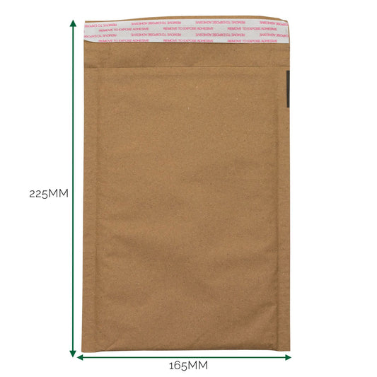 Kraft bélelt méhsejt boríték (165x225+40mm)