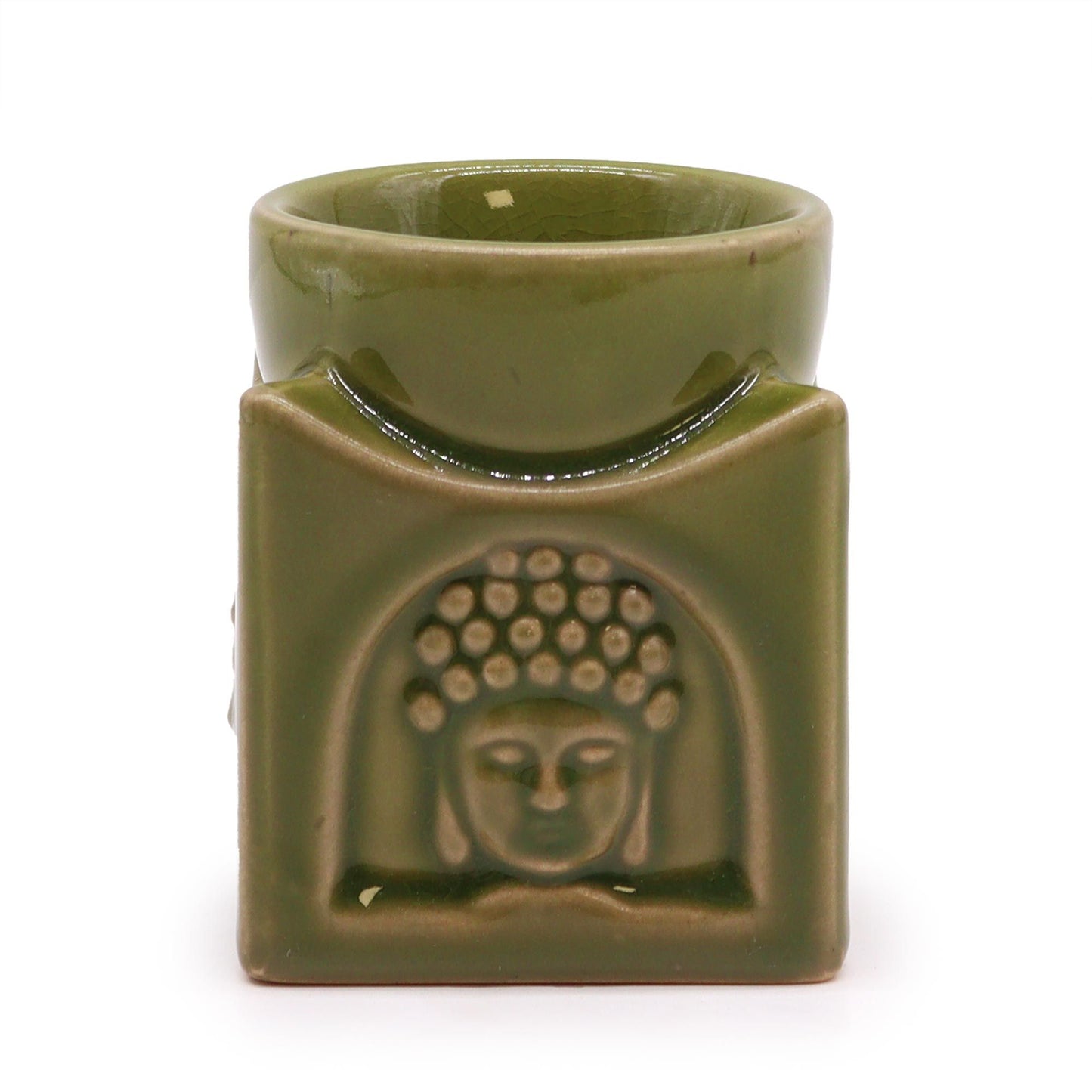 Négyzet alakú Buddha füstölő – Világos jáde
