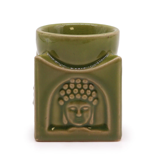Négyzet alakú Buddha füstölő – Világos jáde