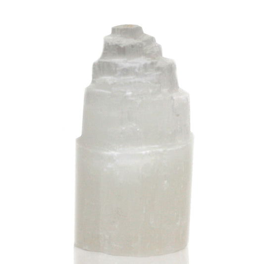 Természetes szelenittorony lámpa - 15 cm
