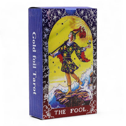 Kék fóliás tarot kártya készlet - Mandala - füzettel