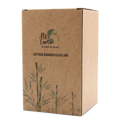 Kecses Bambusz Üveg Tartály - 15cm