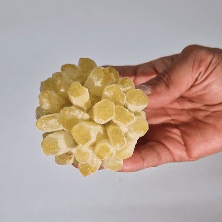 Crafted Quartz Cluster - Yellow Ghost Quartz (approx 250-300gm 8cm)
