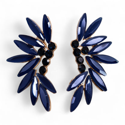 Királykék – Vintage üveg – Faries – Fülbevaló