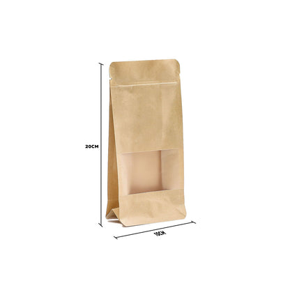 10 db Squat Kraft ablakos zacskó 10x20cm