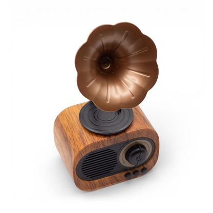 Retro Mini Gramofon hangszóró – Bluetooth és FM rádió – 5 watt x 1