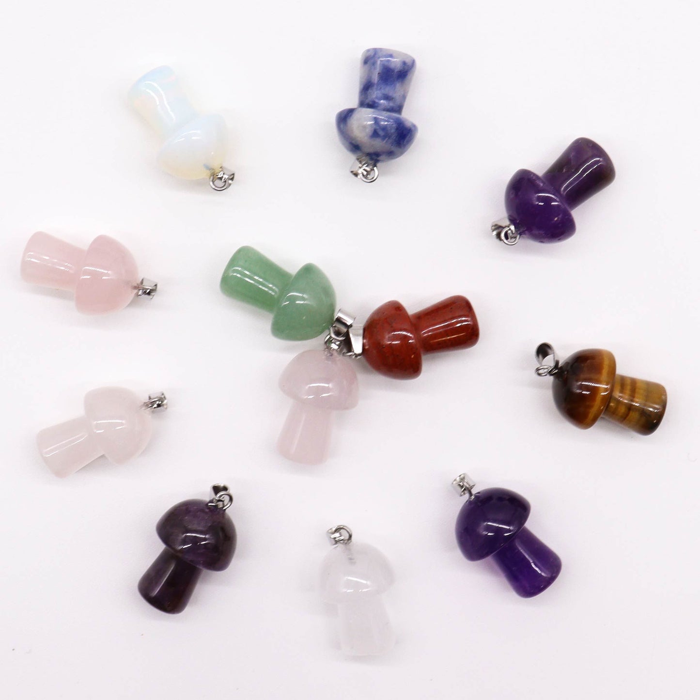 Gemstone Gomba Medálok (12 féle) 20x15mm