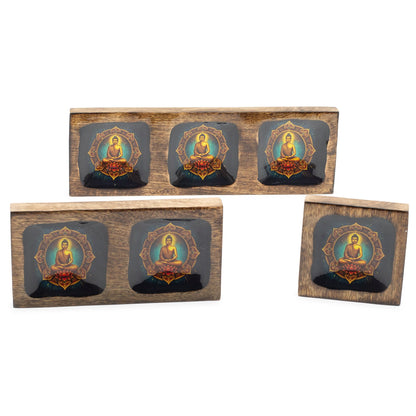 Lrg zománcozott mangótálcaszett – Buddha