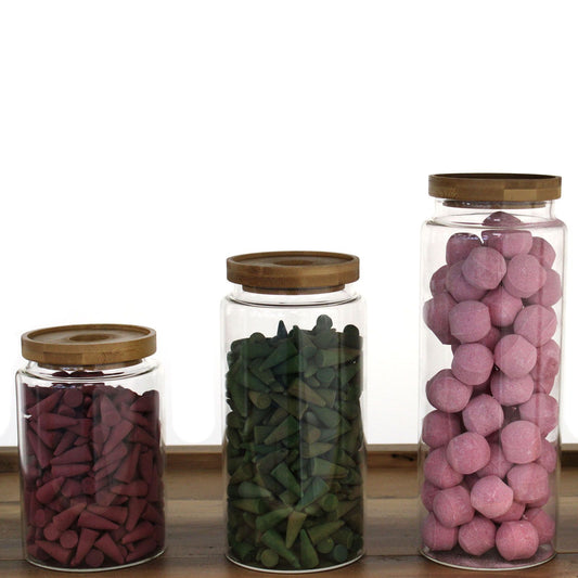 Bambusz üvegedény – 25 cm